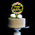 Acrylic Floral Design Cake Topper With Gold Writting For Happy Birthday Party  Decoration Idea