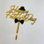 Acrylic Cake Topper For Happy Father's Day Party With Gold Letters & Black Hat & Bow Decoration Idea