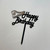 Acrylic Cake Topper For Happy Birthday With Silver Sports Shoe & Black Letters Party Design Decoration Idea