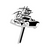 Acrylic Cake Topper For Happy Birthday With Black White Racing Car Party Decoration Design Idea