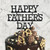 Acrylic Cake Topper With Black Block Letters For Happy Father's Day Party Decoration Design Idea