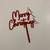 Acrylic Cake Topper For Merry Christmas With Red Letters X mas Tree Party Decoration Baking Idea