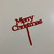 Acrylic Cake Topper For Merry Christmas With Writing Red Letters X mas Party Decoration design Idea