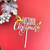 Acrylic Cake Topper For Merry Christmas With Gold Rain Deer Cherry Leaves Party Decoration Idea