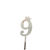 Acrylic Age Cake Topper Number Nine 9 Silver With Crown For Kids' Birthday Or Anniversary Party Decoration Idea
