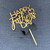 Acrylic Cake Topper With Black Bow Gold Letters For Happy Father's Day Party Decoration Design Idea