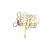 Acrylic Cake Topper For Happy New Year Party with Gold Letters Flower Decoration Idea