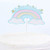 Rainbow Cloud Happy Birthday Blue Colour Boy Baby Paper Cake Topper Party Decoration Design Idea