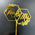 Mr & Mrs Gold Acrylic Cake Topper For Wedding Or Engagement Party Hexagon Leaves Roses Decoration Design Idea