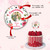 Photo Name Message Personalised Customised Round Floral Roses Design Acrylic Cake Topper for Birthday Anniversary Party Decoration 