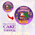 Name Personalised Customised Clear Round Merry Christmas Acrylic Cake Topper with Santa Claus for Xmas Party Decoration