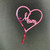 Mum Magenta Colour Acrylic Cake Topper Heart Design for Mother Birthday Mothers Day Party Decoration Idea