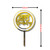 Gold White Colour Happy Birthday Acrylic Cake Topper with Round Shape Design Party Decoration Idea