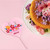Happy Birthday Floral Pink Heart Shape Acrylic Cake Topper Custom Name Elegant Design Party Decoration Design Idea