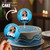 Personalised Round Happy Fathers Day Dad Acrylic Cake Topper with Custom Name and Photo with a Moustache and Blue Theme Design