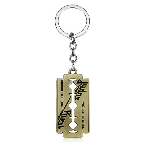 Metal Bag Key Chain Keyring for Judas Priest Chaveros Lovers Razor Blade Gift 