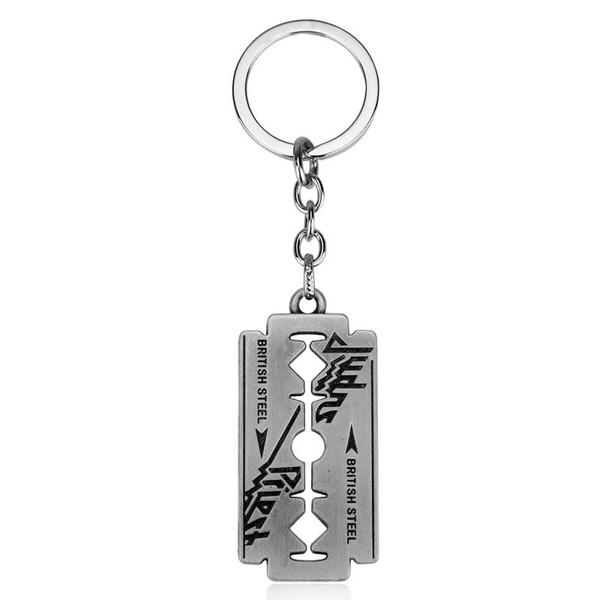 Metal Key Chain Keyring Tin for Judas Priest Chaveros Lovers Razor Blade Gift 