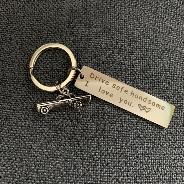 Stainless Steel Key Chain Drive Safe Boyfriend Husband Car Love U Birthday Gift  Stainless Steel Key Chain Drive Safe Boyfriend Husband Car Love U Birthday Gift
