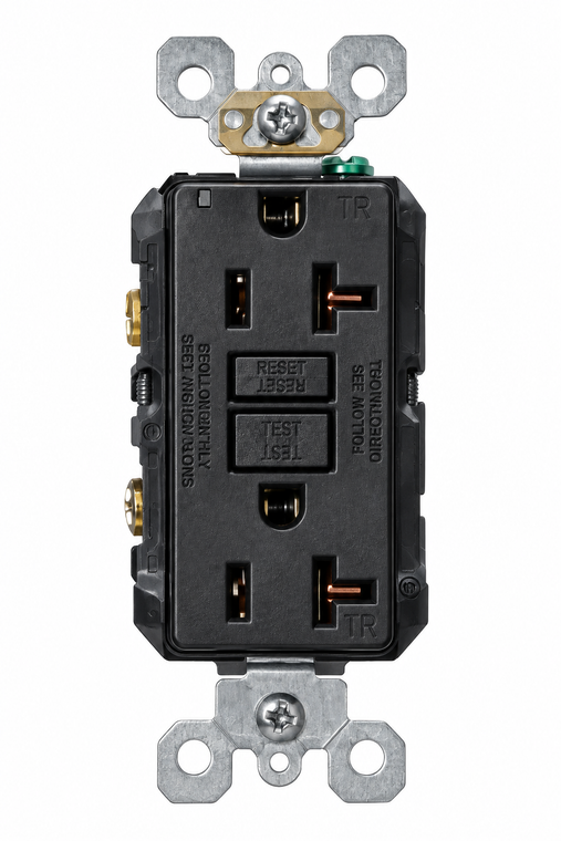 Duplex GFCI Receptacle – 20A, 120V, Self-Resetting