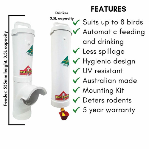 Dine a Chook Small Chicken Feeder and Drinker Dine a Chook Small Chicken Feeder and Drinker