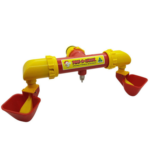 Dine a Chook Twin Cup and One Nipple 20 Litre Chicken Watering System Dine a Chook Twin Cup and One Nipple 20 Litre Chicken Watering System