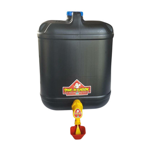 Dine a Chook Drum Drinker Single Outlet Lubing Cup 20L