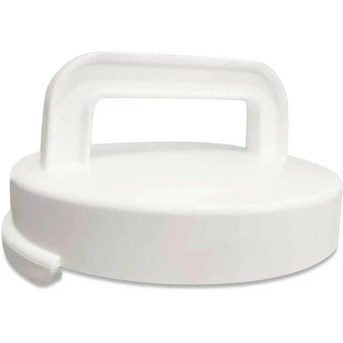 Close-up of the locking lid on a Dine-A-Chook feeder, highlighting the secure and user-friendly design for easy transport.