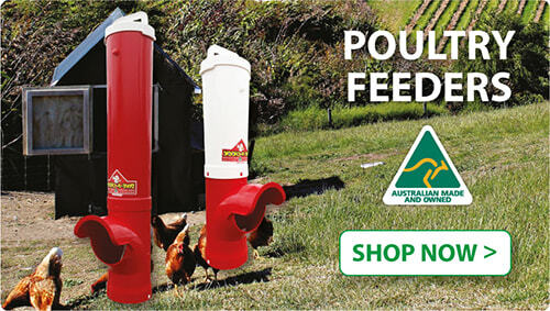 Chicken Feeders Australian Made | Low waste feeders for chickens, ducks, geese and rabbits | Dine A Chook