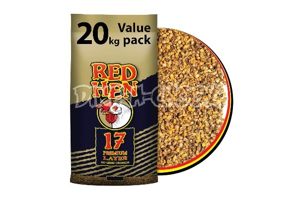Laucke Mills Red Hen 17 Premium Layer 20kg bag with no-grind crumbles - complete feed for laying hens