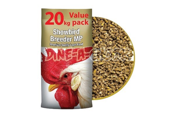 Laucke Mills Showbird Breeder MP 20kg bag, a micro pellet layer feed