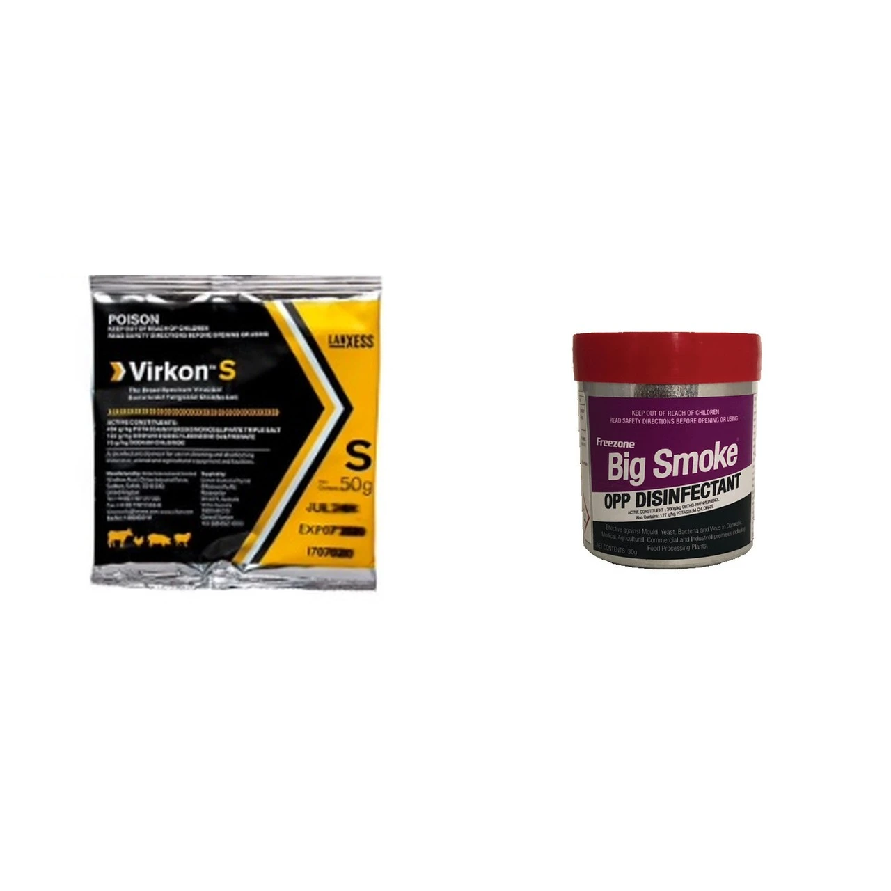 Coop Clean-Out Kit - Virkon S 50g sachet and Big Smoke OPP Disinfectant Smoke 30g