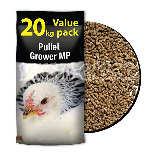 Laucke Mills Pullet Grower MP 20kg bag, a micro pellet for pullets from six weeks to point of lay