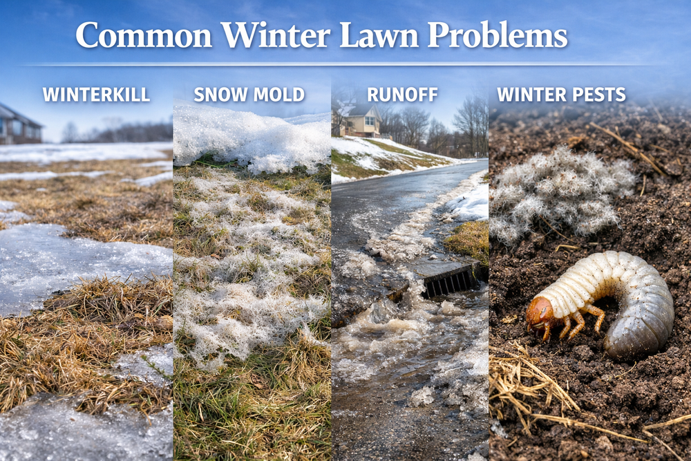 Common Winter Lawn Problems: Winterkill, Snow Mold & Runoff