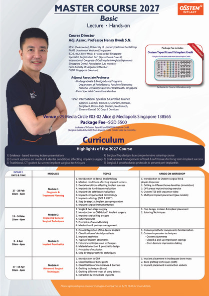 Master Basic Course 2027 (1st intake)
