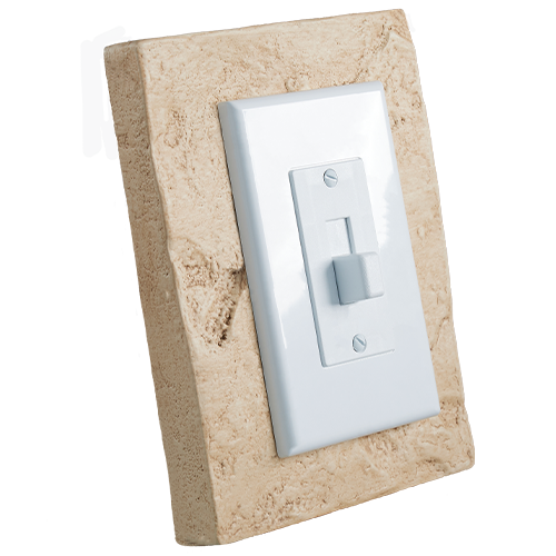 Faux Reclaimed Brick Outlet & Switch Trim - Amaretti - With Switch
