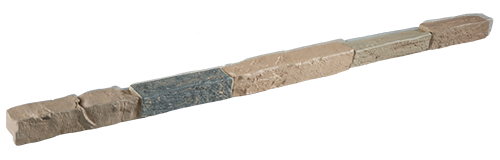 Faux Stacked Stone Ledge Trim - Pebble - Angle