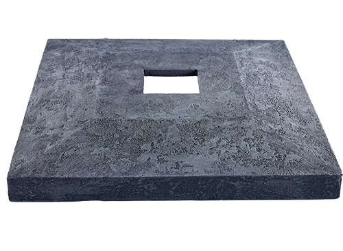 Open Cap for 19" Columns - Slate - Solid 334 - Top Angle