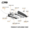 Artisan Cutlery CJRB Ria Black Carbon Fiber (J1917-CF) exploded view