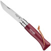 Opinel No.8 Stainless Steel Burgundy Beech Wood with Lanyard (2213)