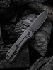 WE Knife Co. Elementum Black Titanium Black Blade (WE18062X-3) open clipside