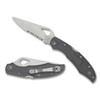  Spyderco Cara Cara 2 Lightweight Grey Partially Serrated (BY03PSGY2)