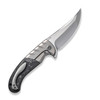 WE Knife Co. Curvaceous Titanium Marble Carbon Fiber (WE20012-1) open clipside