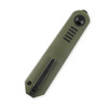 Kizer De L' Orme Green G10 (Ki3570A3) closed clipside