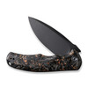 CIVIVI Praxis Black Carbon Fiber Copper Shreds (C803I) half open