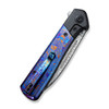 Soothsayer Black Titanium Timascus Damasteel (WE20050-DS1) closed clipside