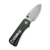 CIVIVI Baby Banter Dark Green Micarta (C19068SB-1) open clipside