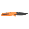 SOG Adventurer LB Orange Black 3" (SOG-13-11-02-43) open clipside 