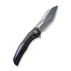 WE Knife Co Ignio Titanium Black Damasteel (WE22042B-DS1) open clipside