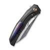 WE Knife Co Ignio Titanium Black Damasteel (WE22042B-DS1) closed clipside