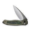 WE Knife Co Limited Edition Kitefin Titanium Green Jungle Wear Fat Carbon (WE19002N-2)  half open